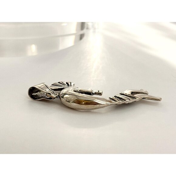 Sterling Silver Kokopelli Fertility Deity Carved Native American Vintage Pendant - Picture 8 of 10